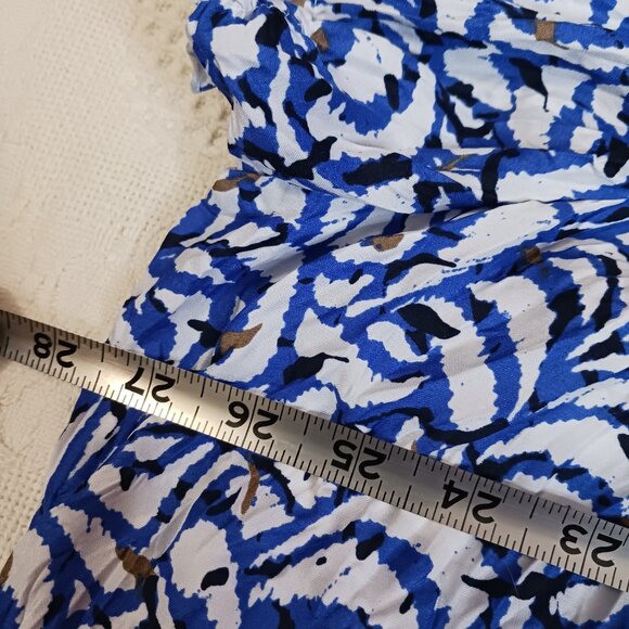 Croft & Barrow Women's Blue & White Short Sleeve Blouse/ Top size 1X - Picture 6 of 9